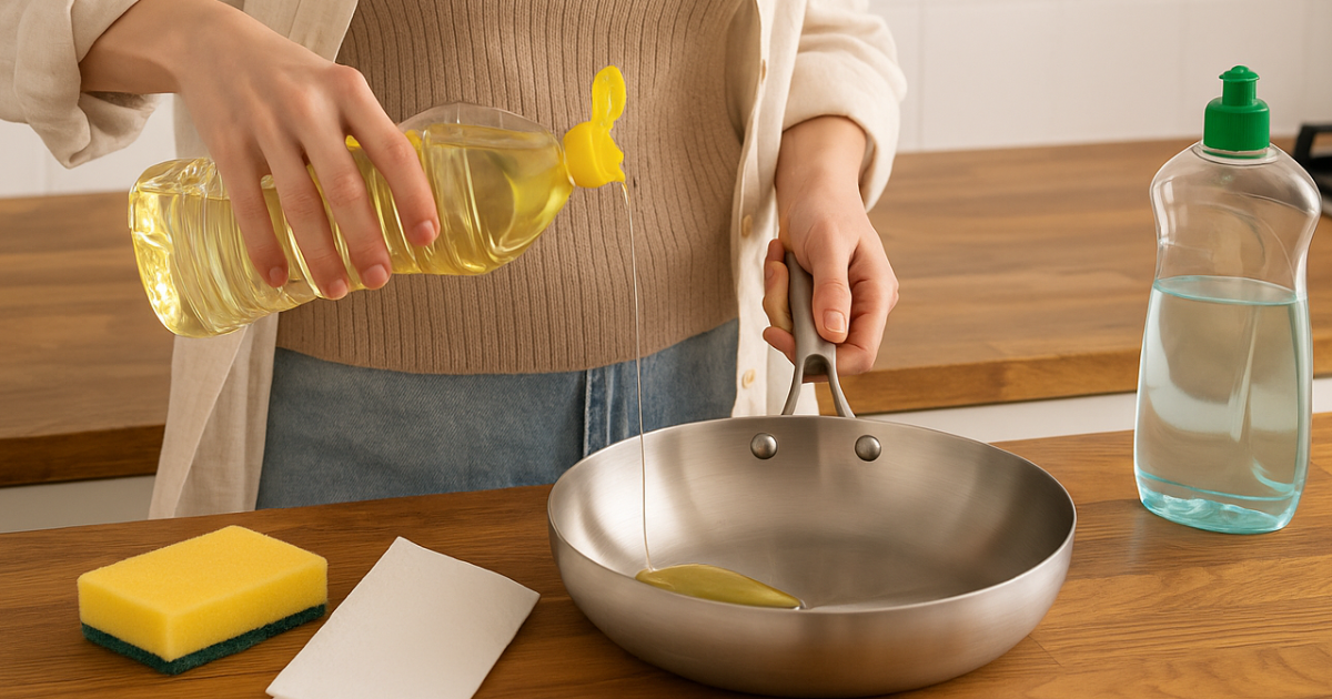 Comment culotter une poêle en inox : méthode simple