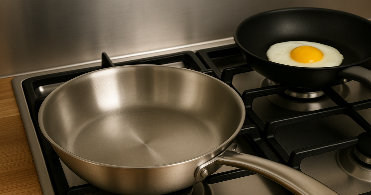 Pourquoi choisir une poêle inox à une poêle antiadhésive ?